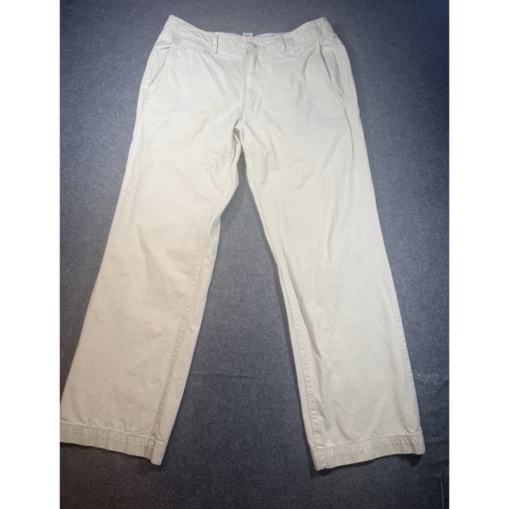 Gap Men's 32x30 Striped Cotton Casual Pants Beige